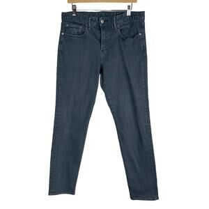 Bonobos Mens Size 34 x 31" HEMMED Blue Cotton Stretch Slim Straight Jeans